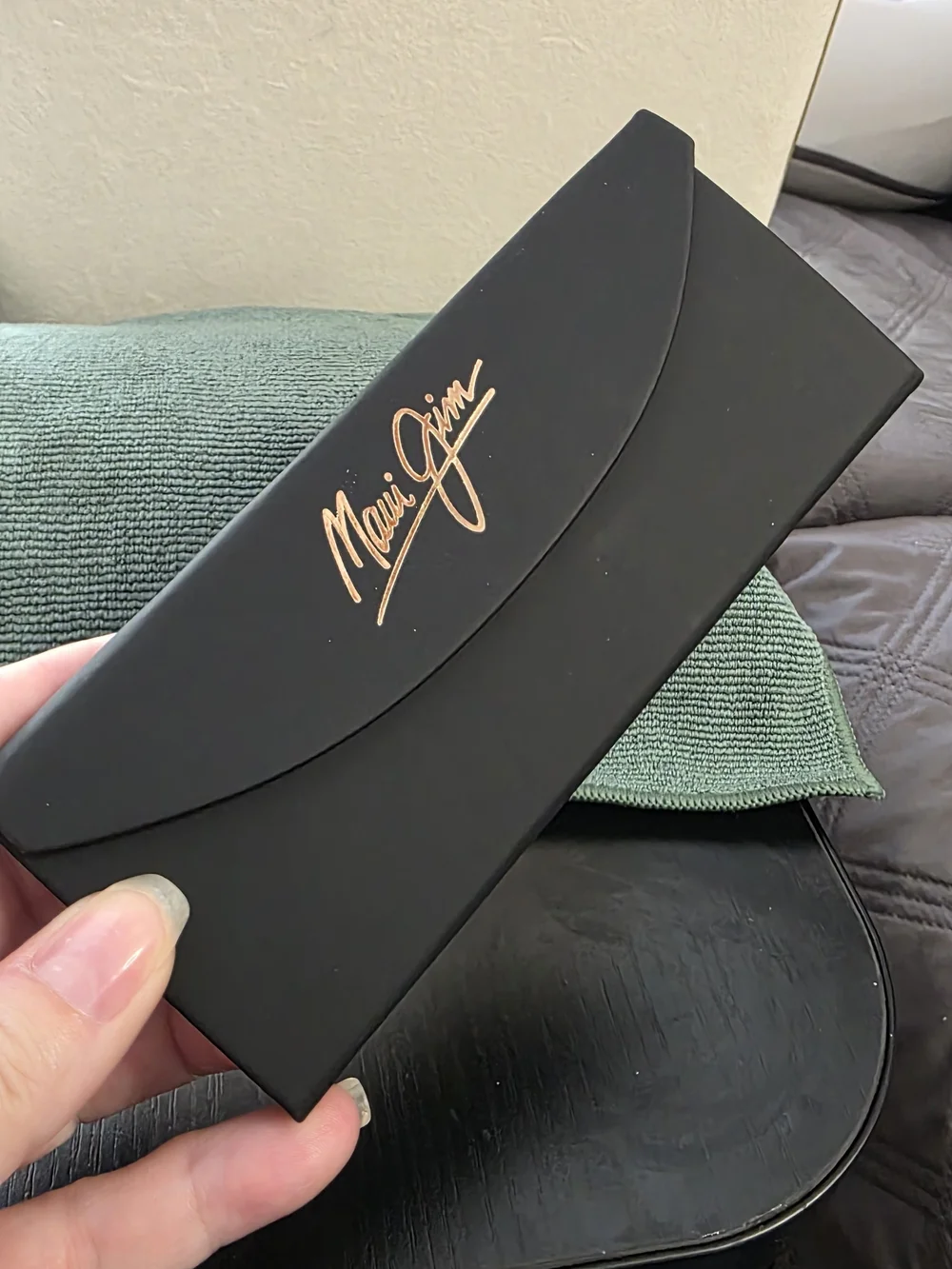 Maui Jim Kupale Blue Hawaii Shiny Black Sunglasses Brand NEW ALL Orig. Authentic